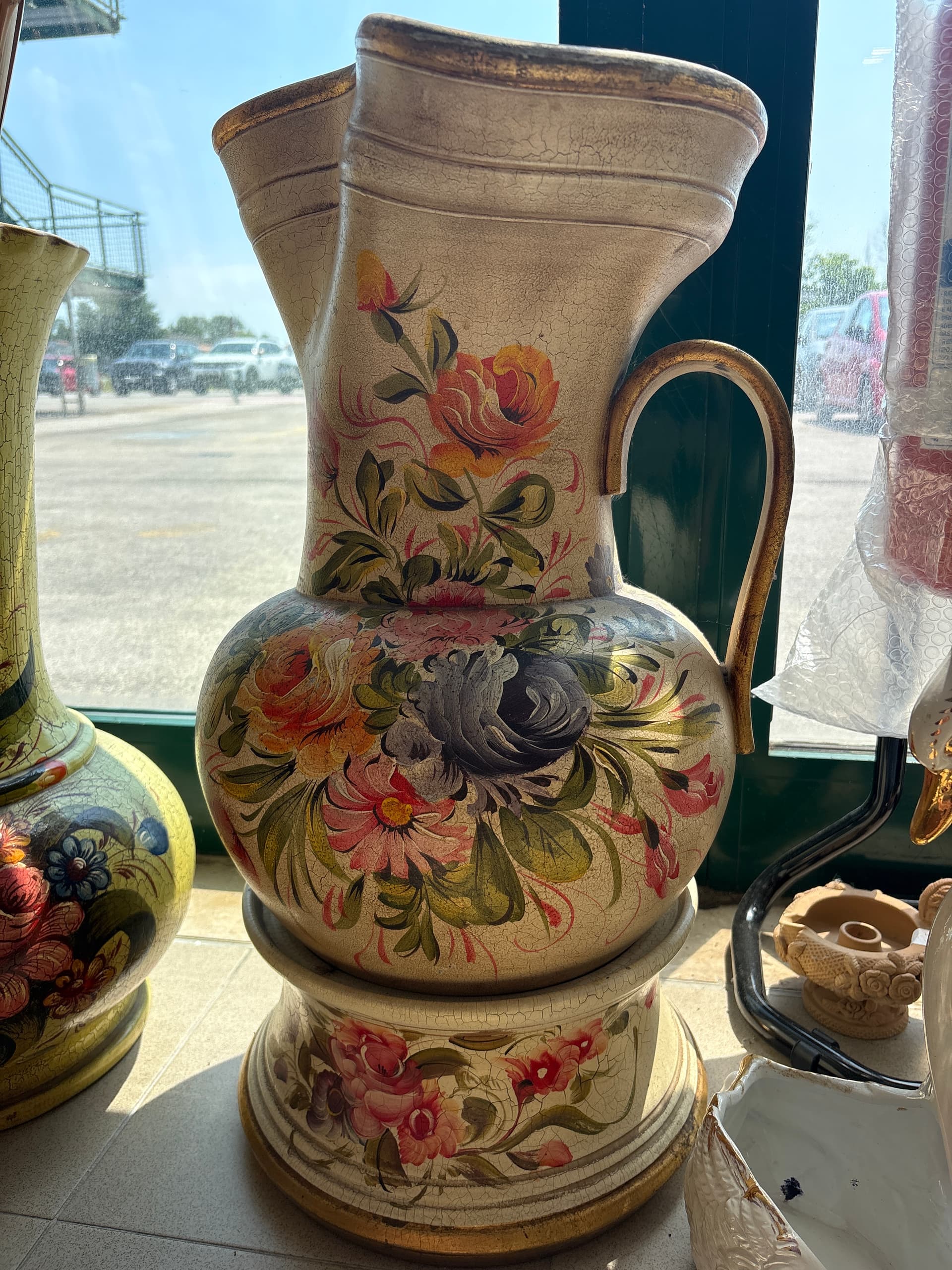 Grande vaso decorato in ceramica — Oggettistica usato a Vicenza, Mercatino di Daria (foto 1)